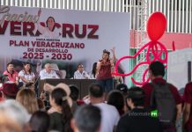 La gobernadora electa de Veracruz estuvo en Poza Rica (Foto: Jorge Huerta E.)