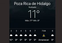 Bajas temperaturas por varios días en la zona norte de Veracruz