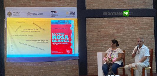 Presentan "La otra rosa blanca" el día mundial del Patrimonio audiovisual en el Museo Teodoro Cano de Papantla