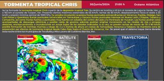 Alerta amarilla en Poza Rica por la tormenta tropical Chris